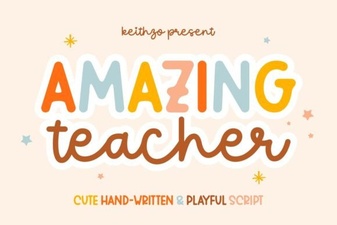 Design & Download the Amazing Teacher Font